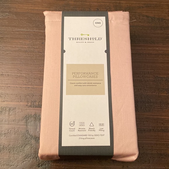 Threshold Bedding Threshold Performance 2 King Pillowcases Blush 40